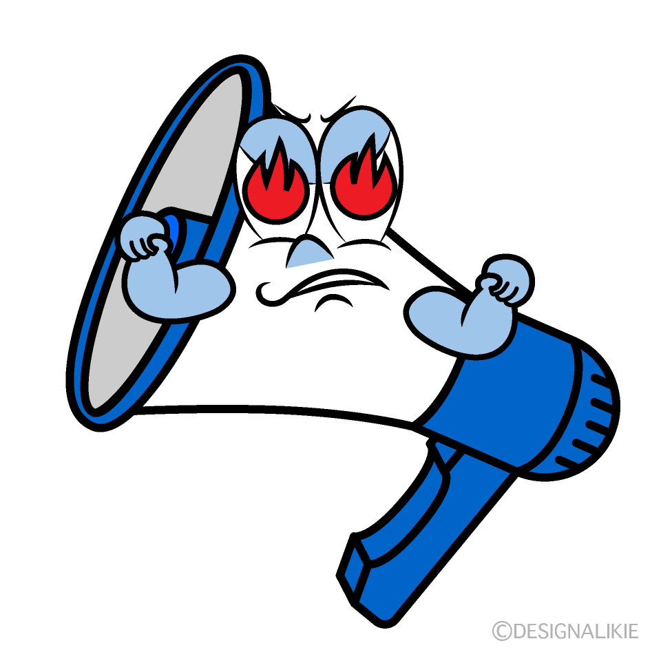 Enthusiasm Megaphone Cartoon Character Image