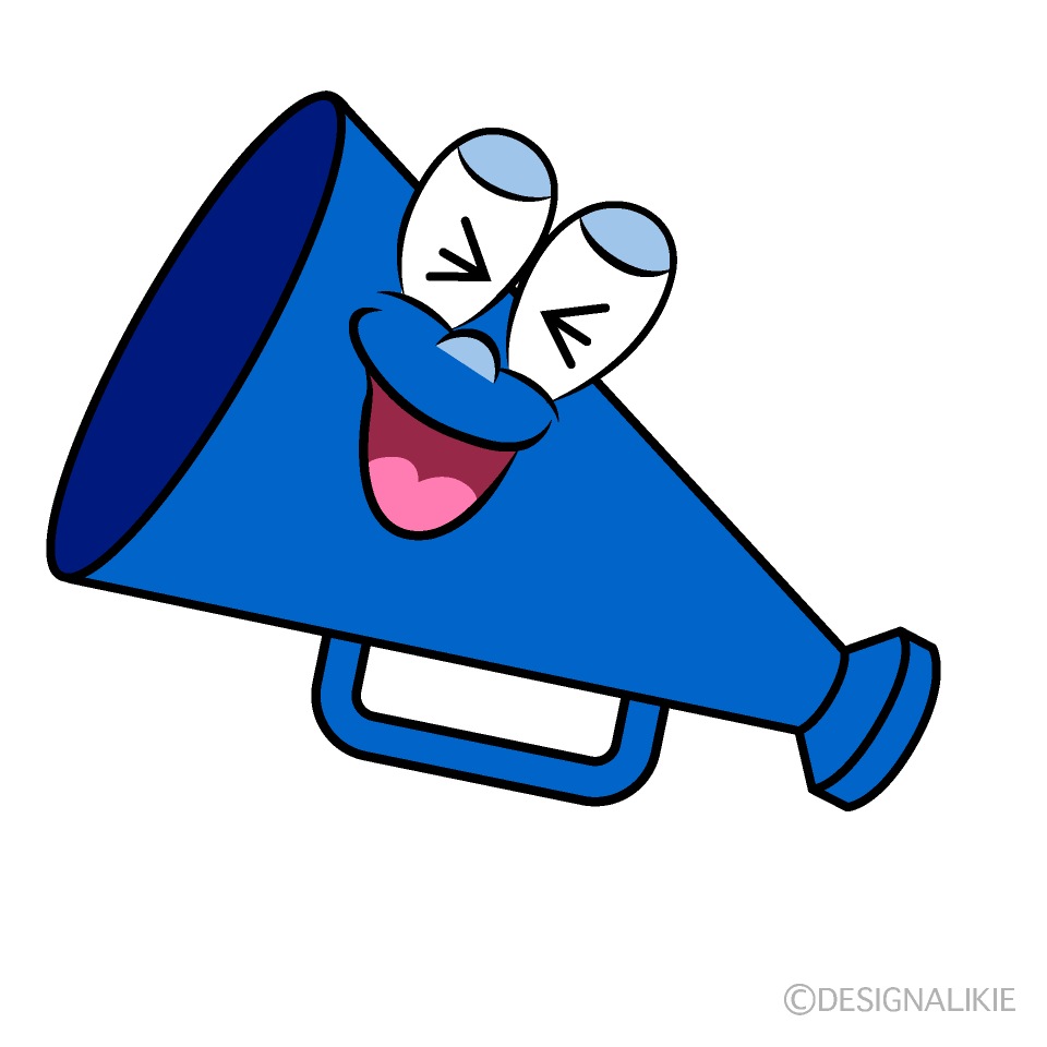 Laughing Megaphone Cartoon Character Image