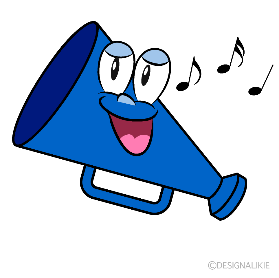 Singing Megaphone Cartoon Character Image