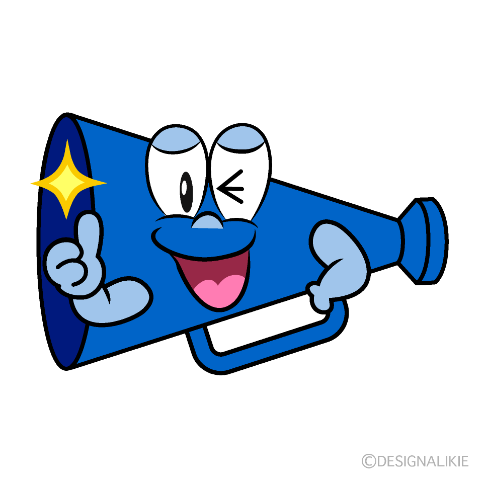 Thumbs up Megaphone Cartoon Character Image