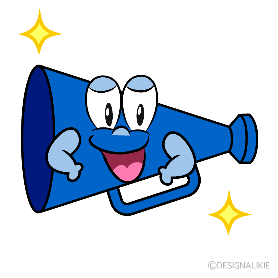 Glitter Megaphone Cartoon Character Image