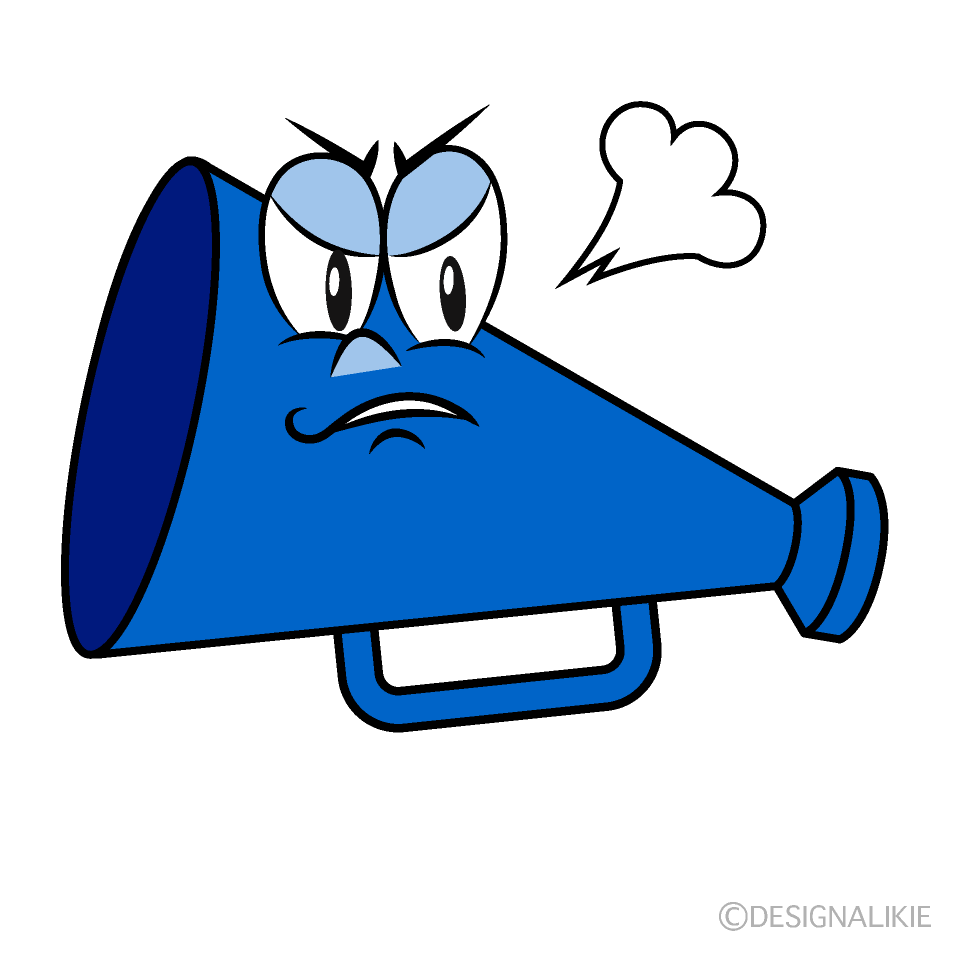 Angry Megaphone Cartoon Character Image