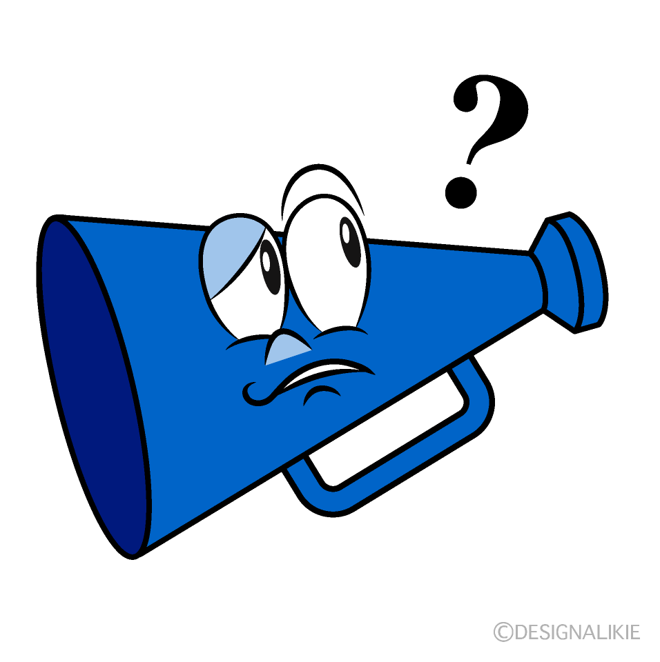 Thinking Megaphone Cartoon Character Image