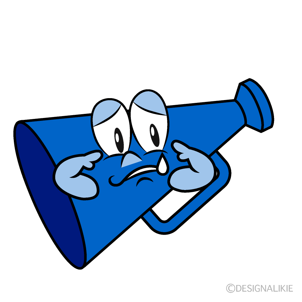 Sad Megaphone Cartoon Character Image