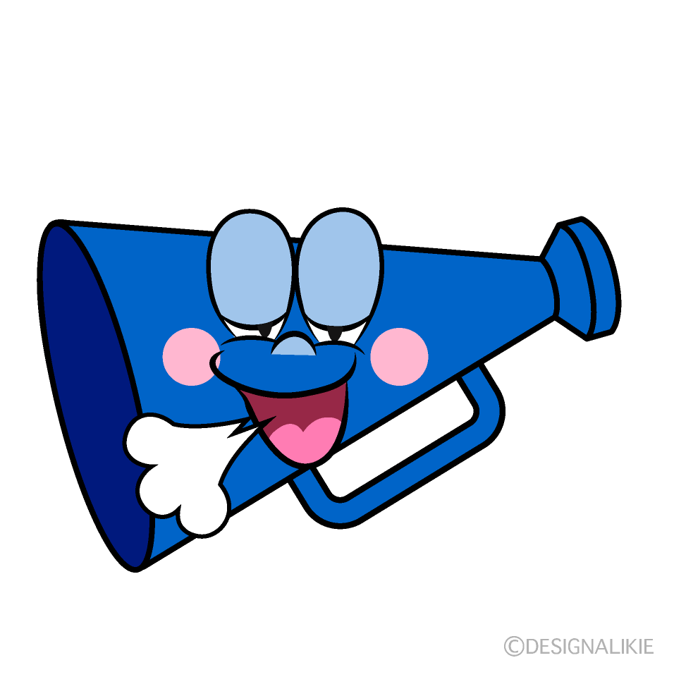 Relaxing Megaphone Cartoon Character Image