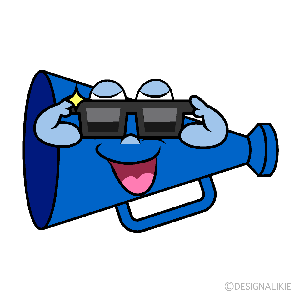 Cool Megaphone Cartoon Character Image