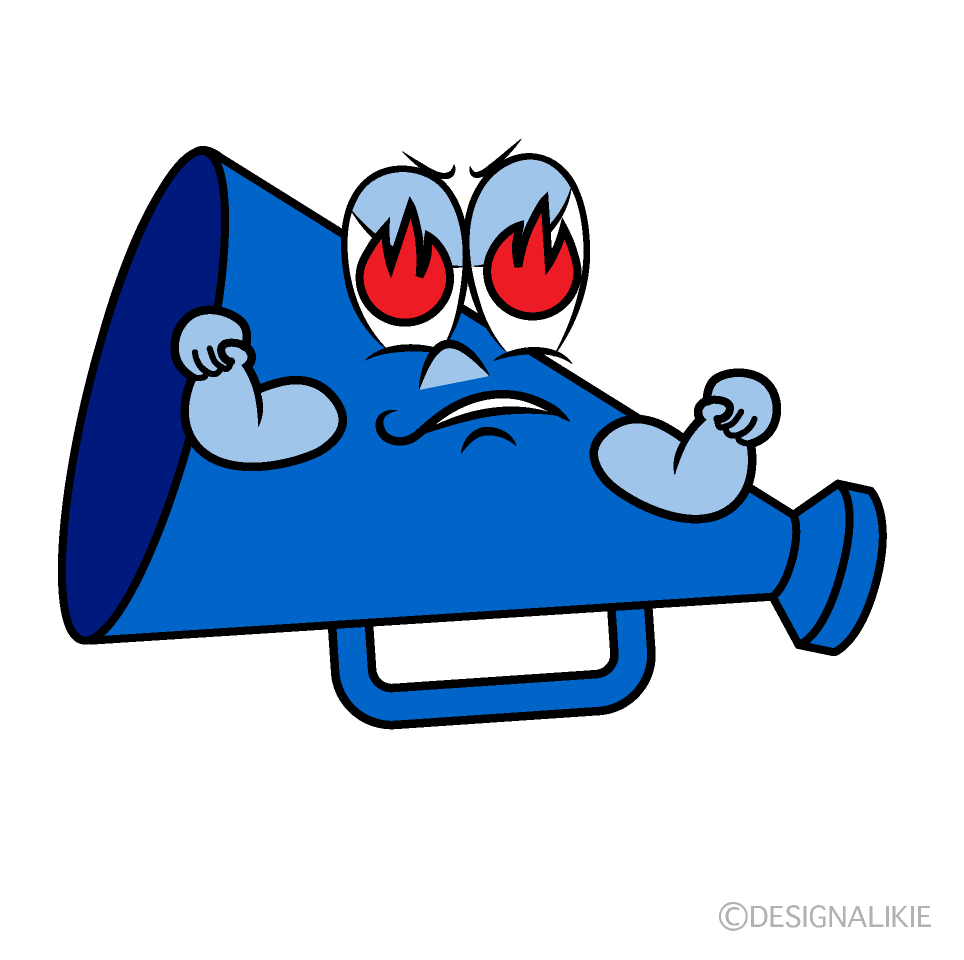 Enthusiasm Megaphone Cartoon Character Image