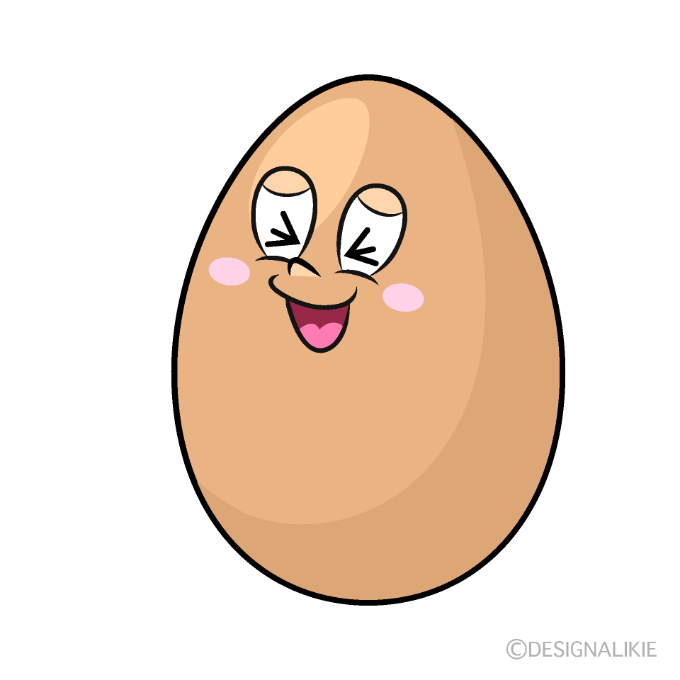 Laughing Organic Egg Cartoon Character Image