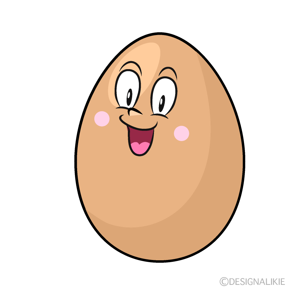 Surprising Organic Egg Cartoon Character Image