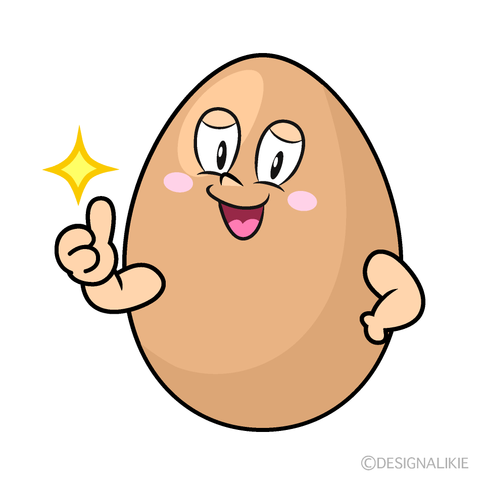 Thumbs up Organic Egg Cartoon Character Image