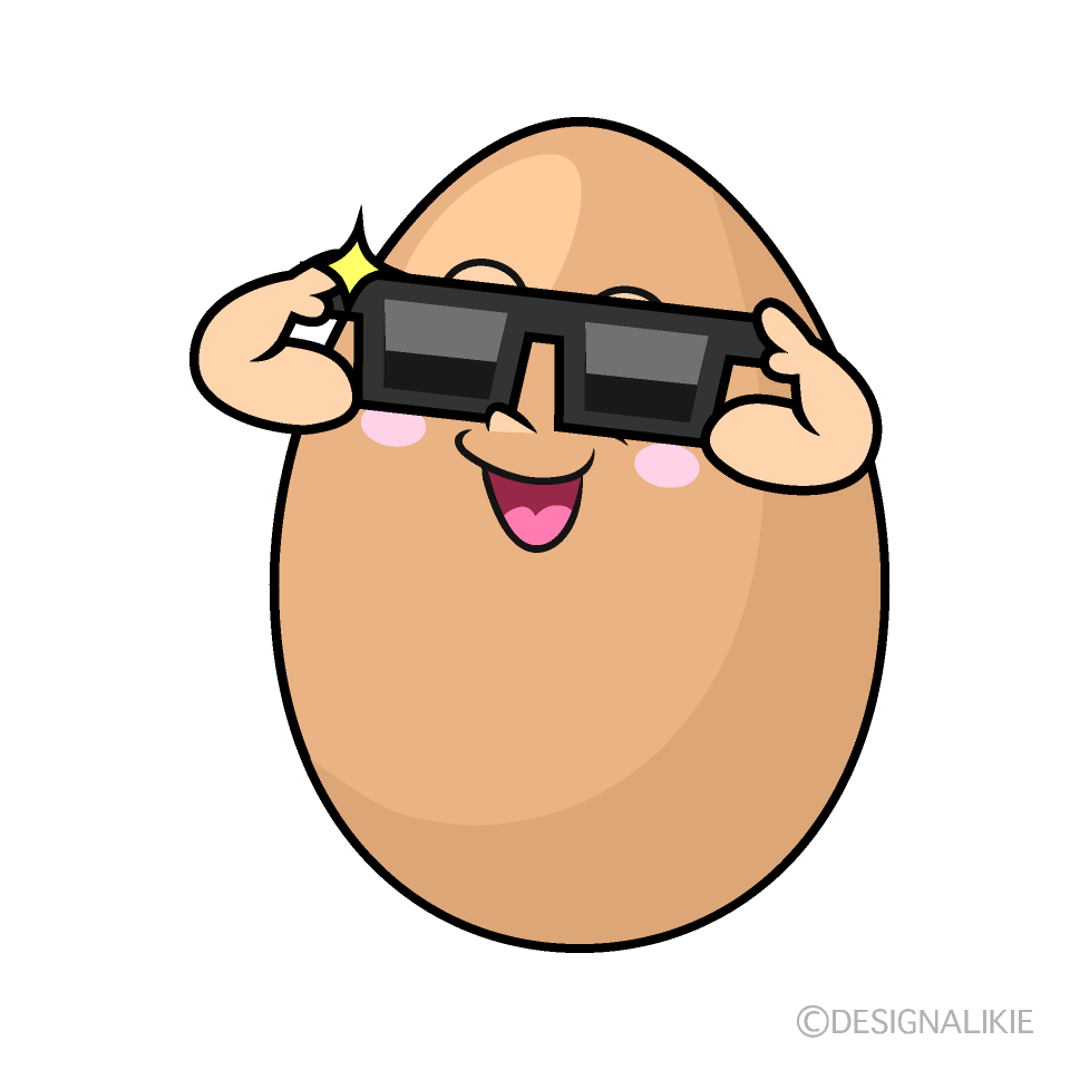 Cool Organic Egg Cartoon Character Image