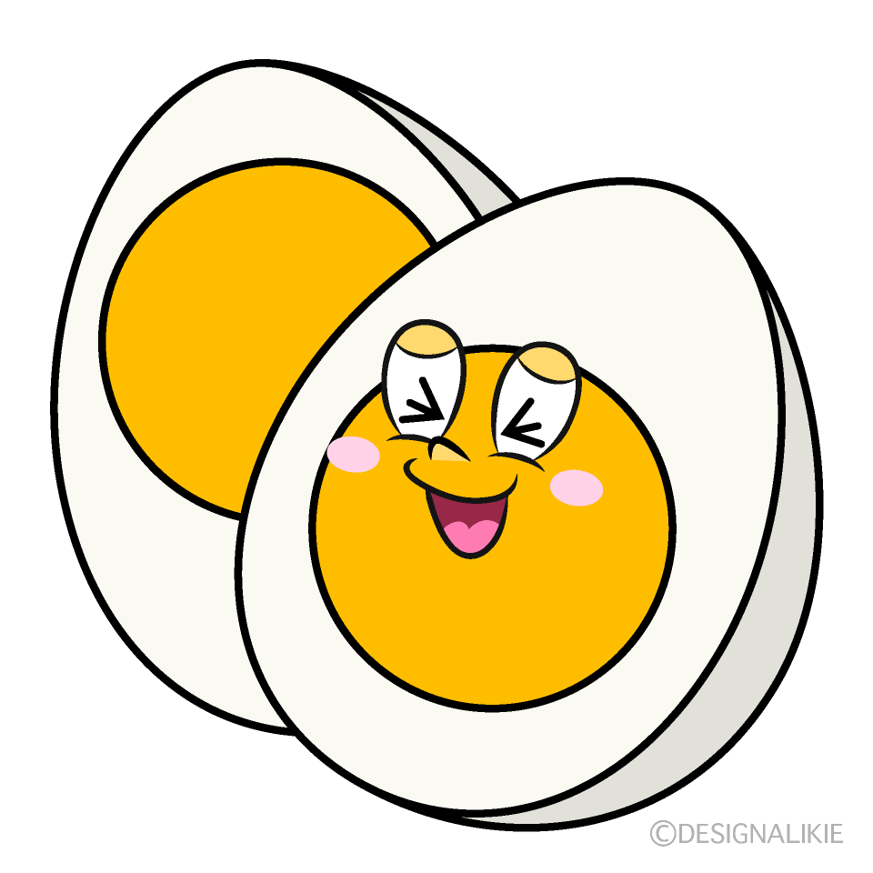 Laughing Boiled Egg Cartoon Character Image