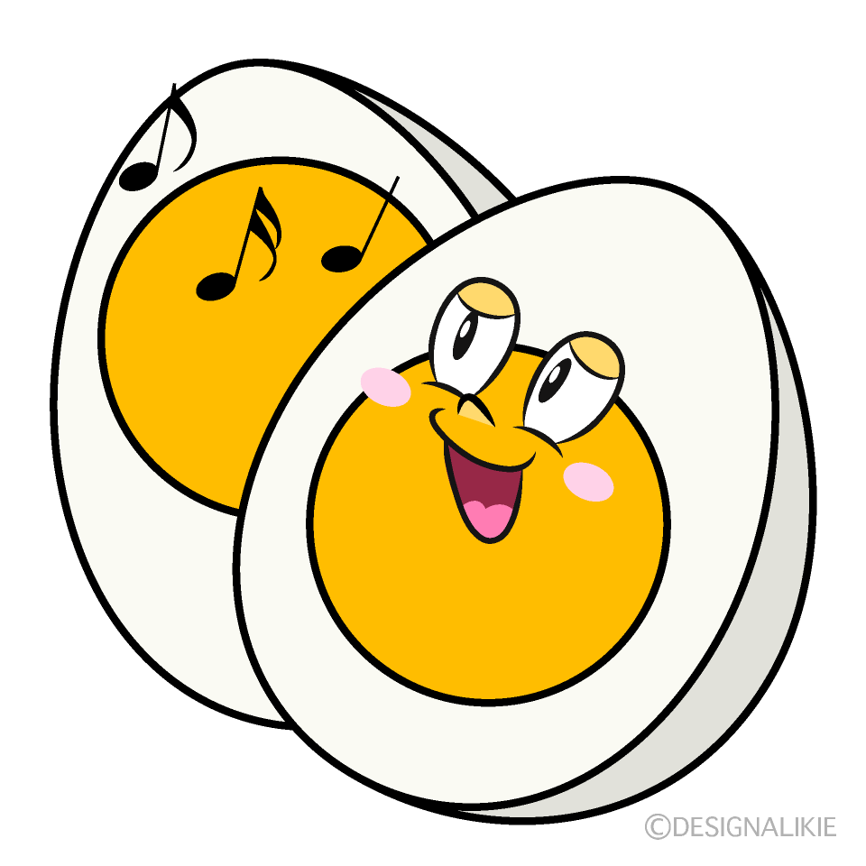 Singing Boiled Egg Cartoon Character Image