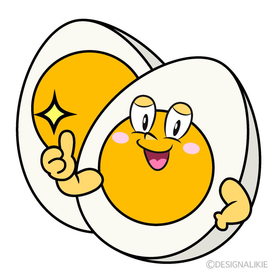 Thumbs up Boiled Egg Cartoon Character Image