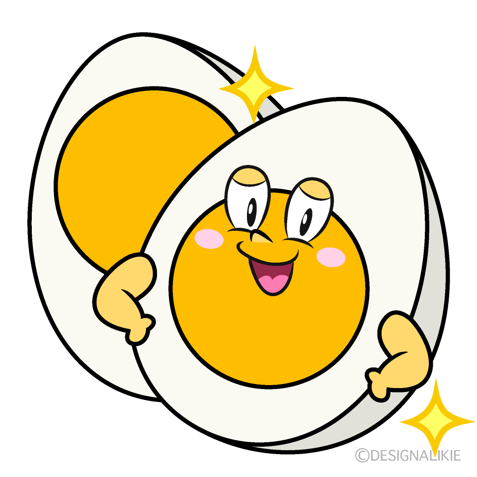 Glitter Boiled Egg Cartoon Character Image