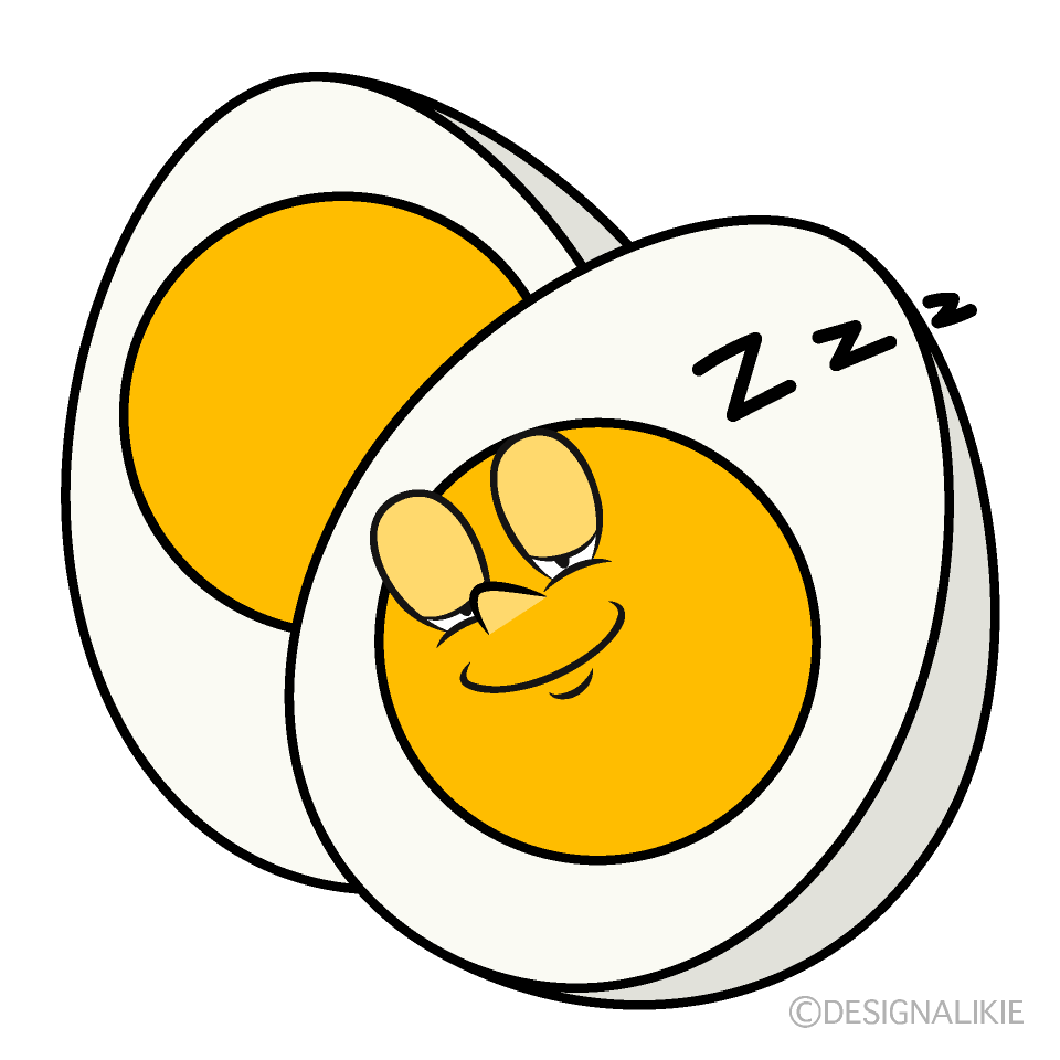 Sleeping Boiled Egg Cartoon Character Image