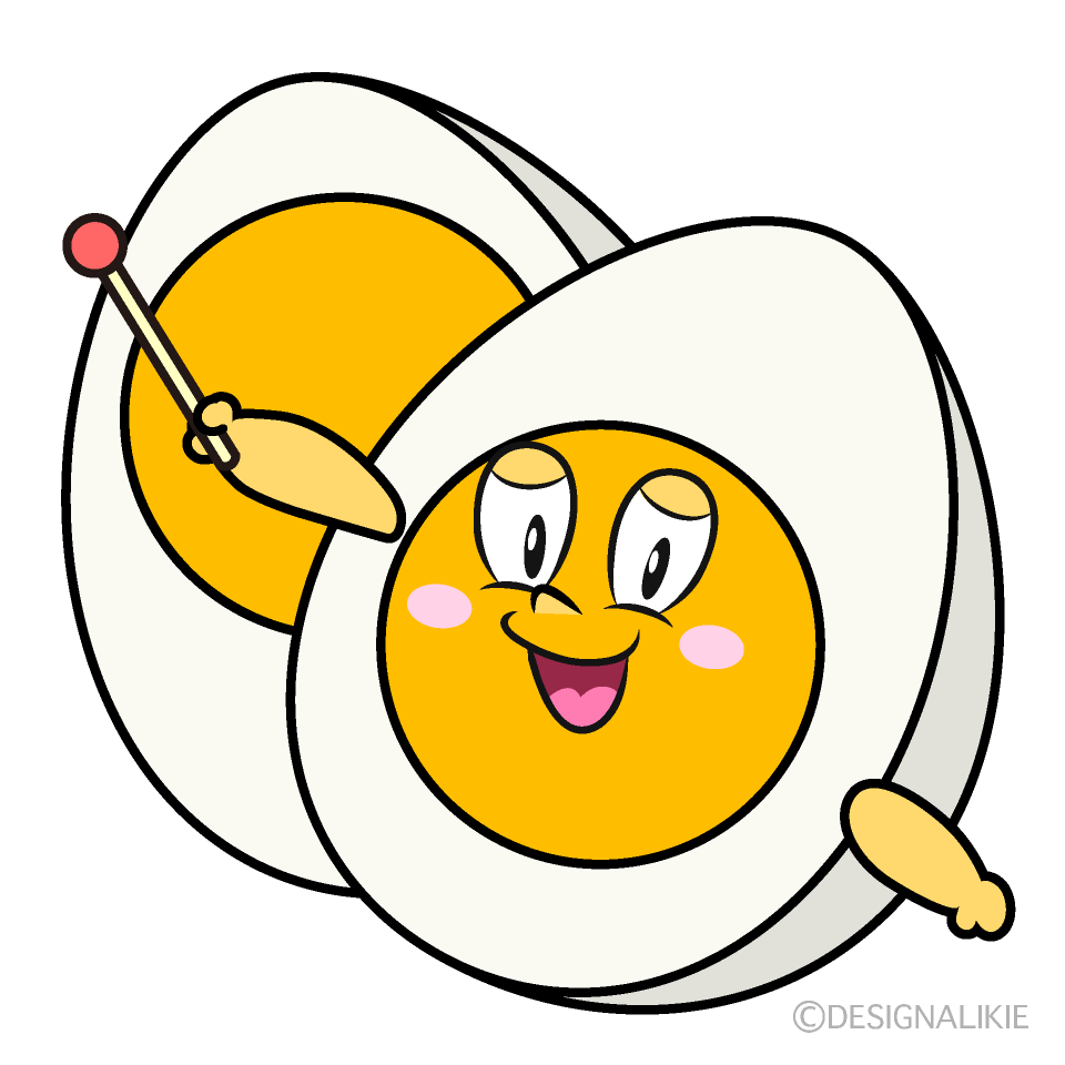 Speaking Boiled Egg Cartoon Character Image