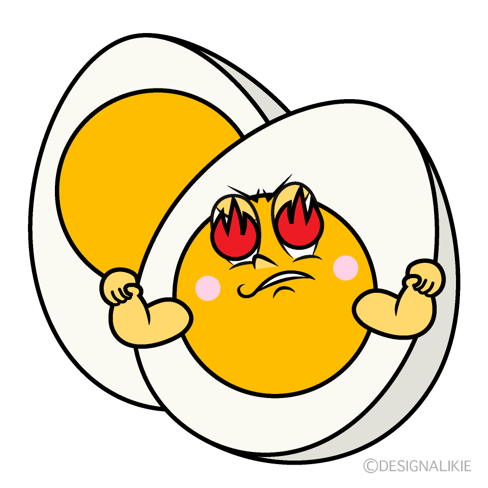 Enthusiasm Boiled Egg Cartoon Character Image