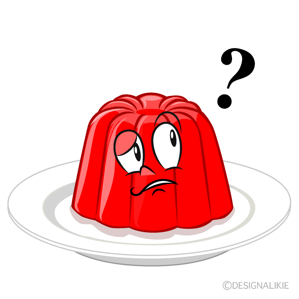 Thinking Jelly Cartoon Character Image