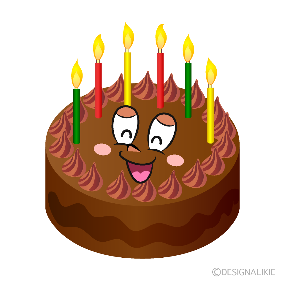 Smiling Cake Cartoon Character Image