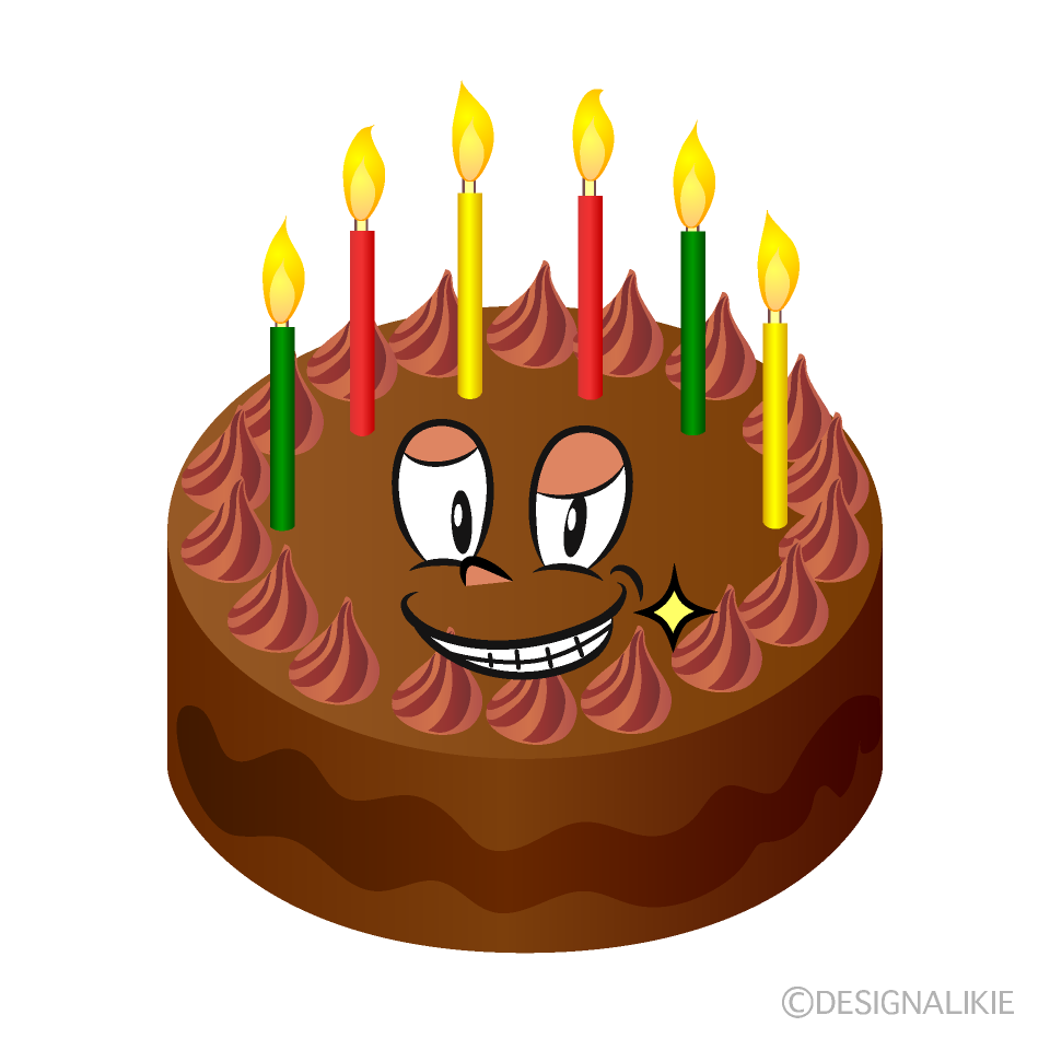 Grinning Cake Cartoon Character Image