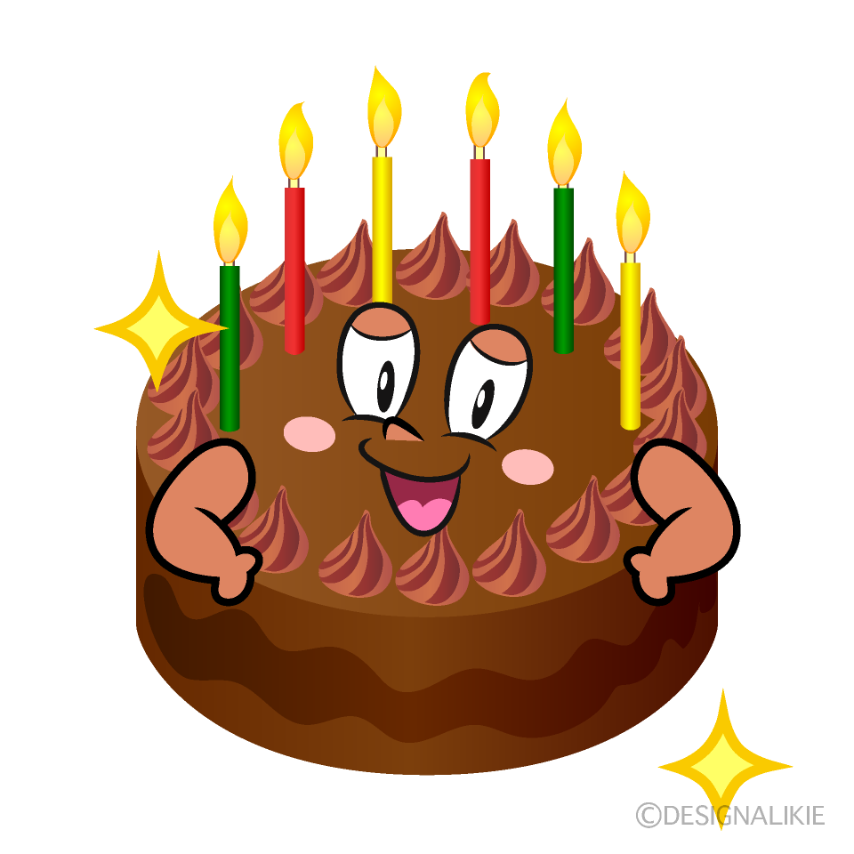 Glitter Cake Cartoon Character Image