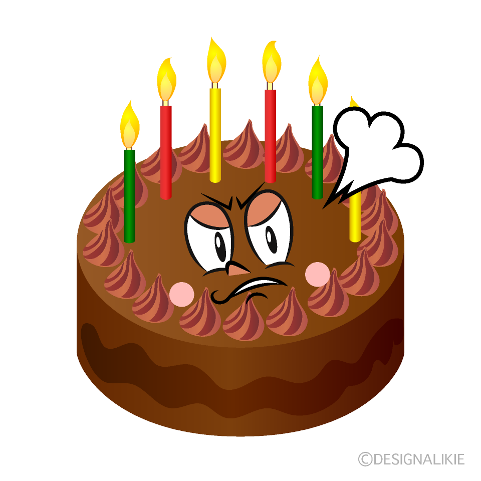 Angry Cake Cartoon Character Image