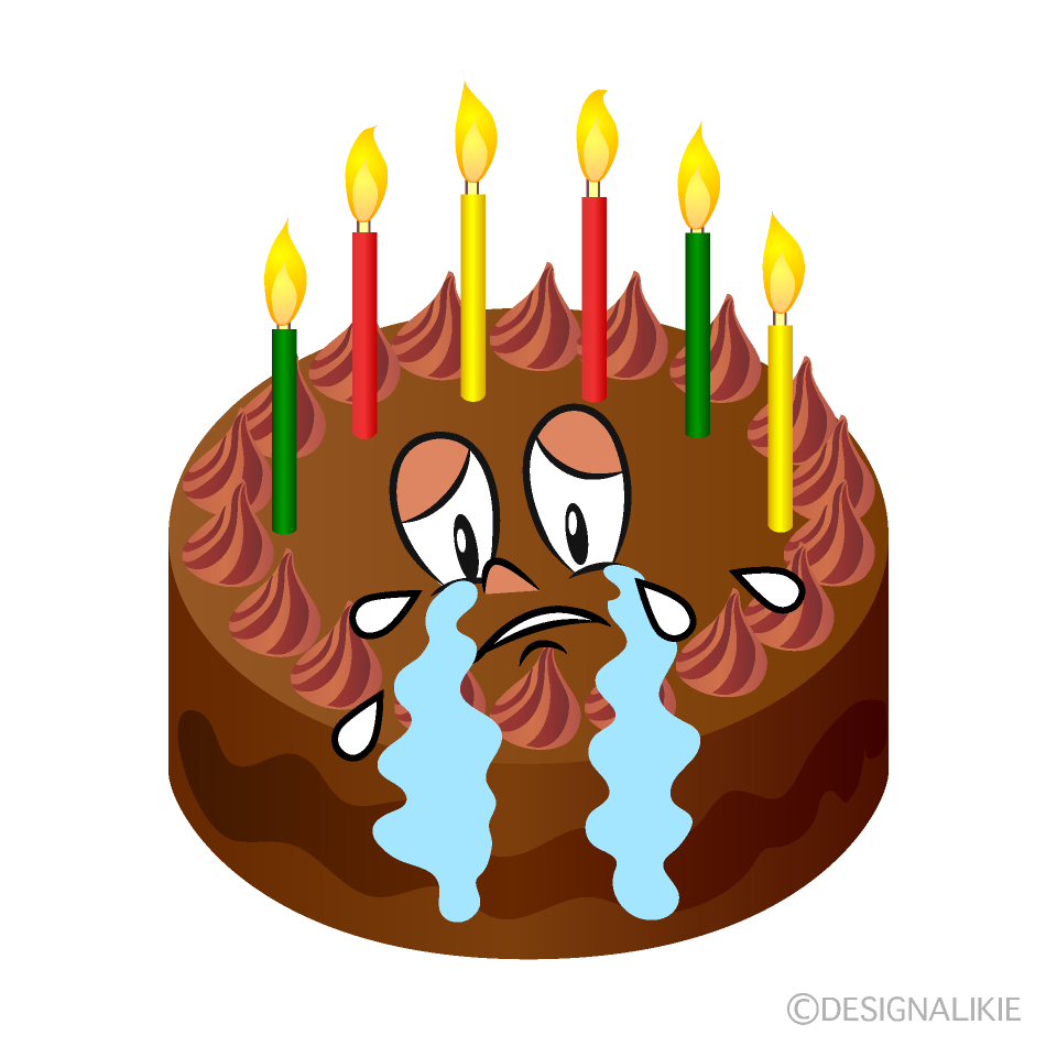 Crying Cake Cartoon Character Image