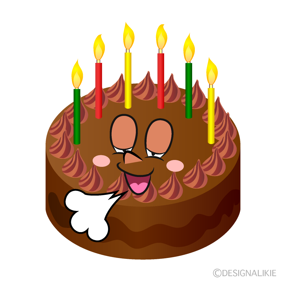 Relaxing Cake Cartoon Character Image