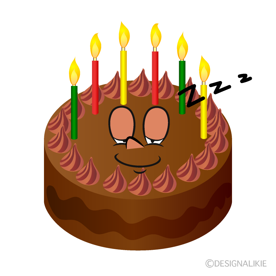 Sleeping Cake Cartoon Character Image