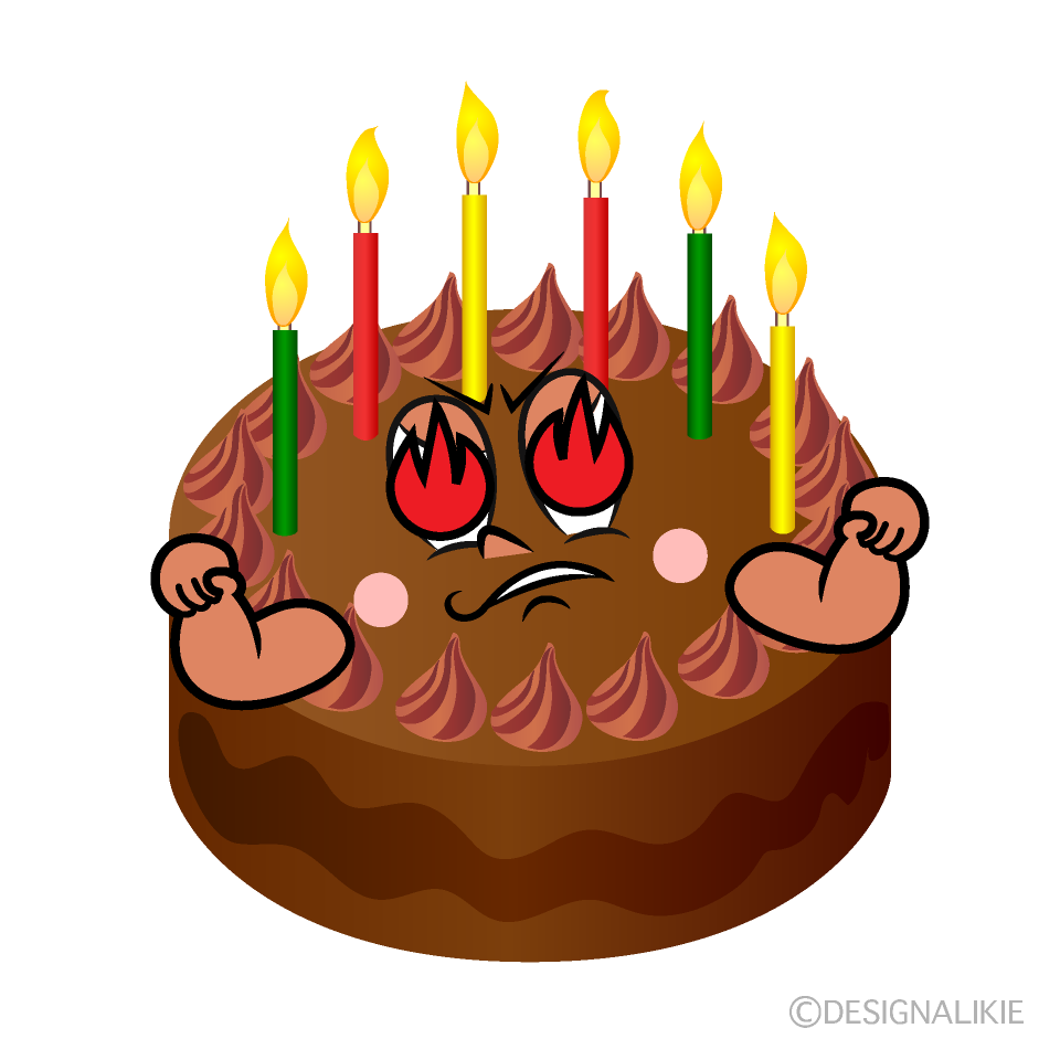 Enthusiasm Cake Cartoon Character Image