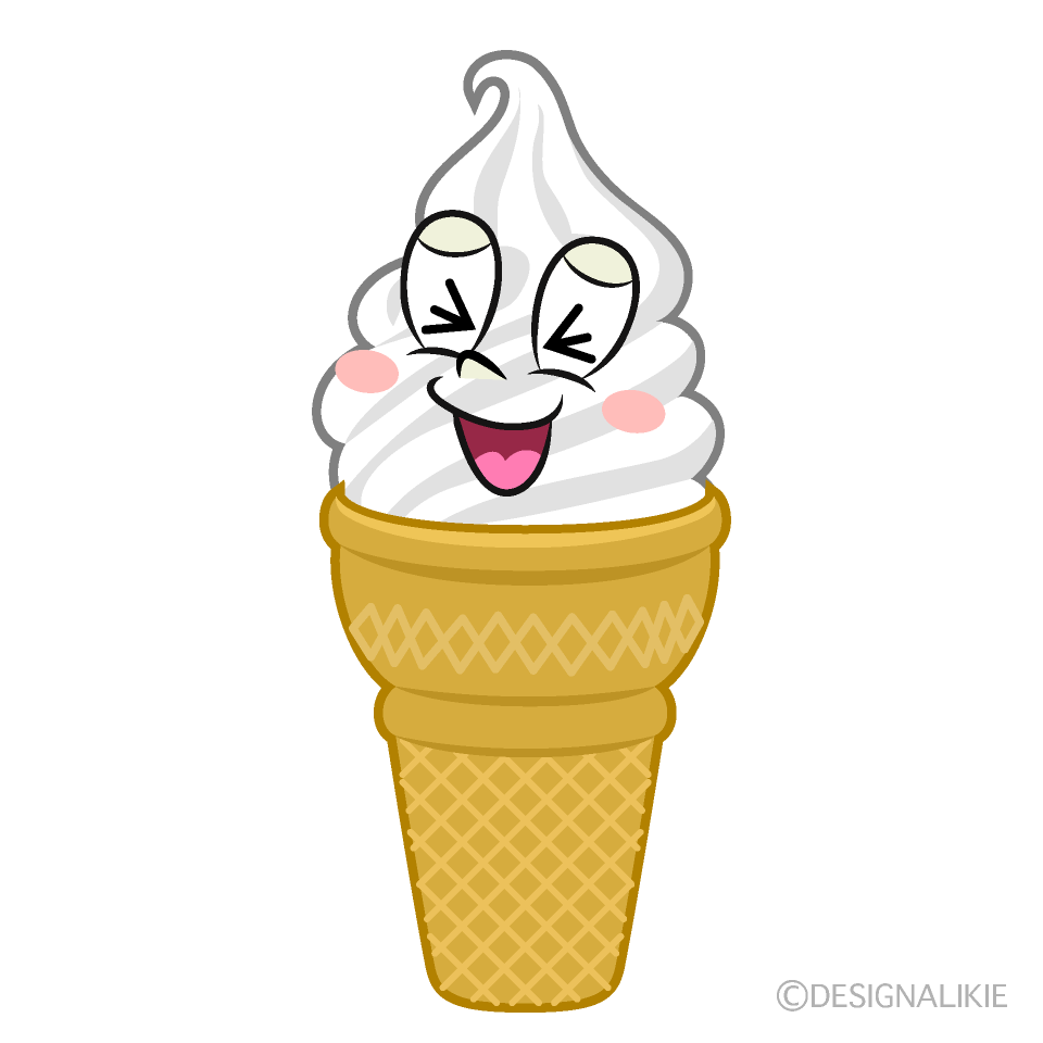 Laughing Soft Serve Cartoon Character Image