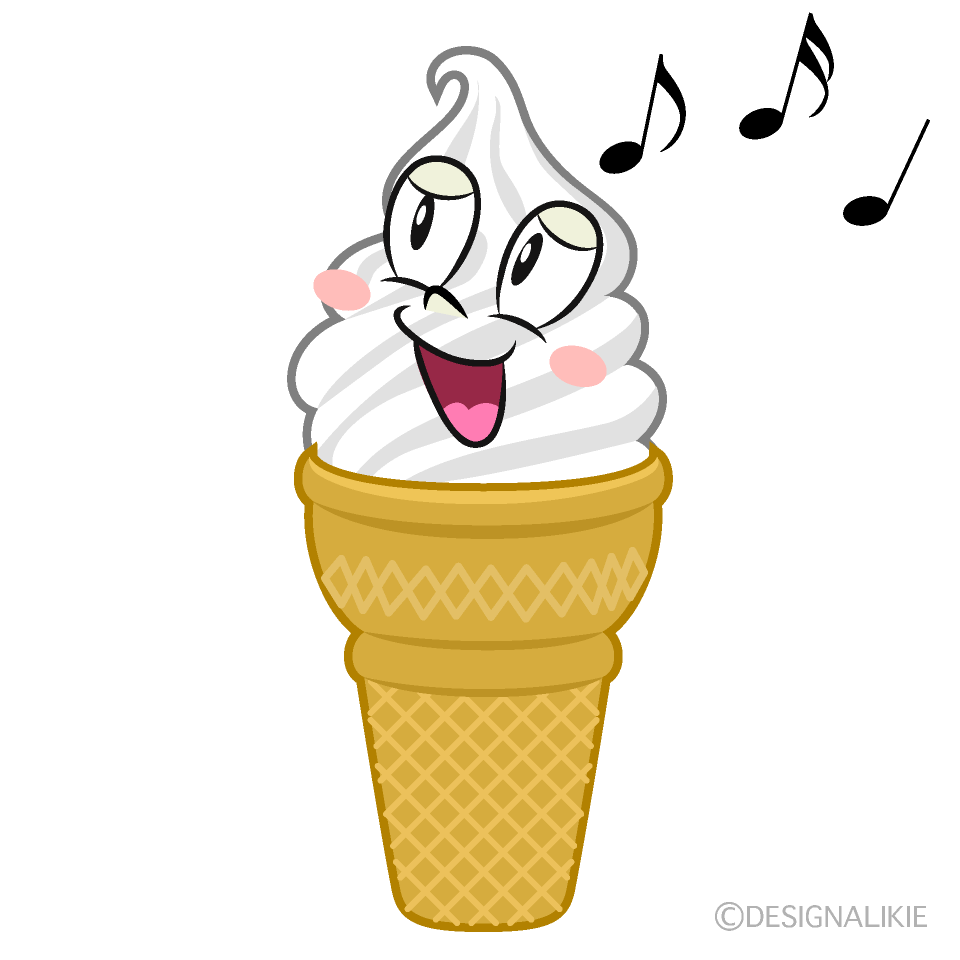 Singing Soft Serve Cartoon Character Image