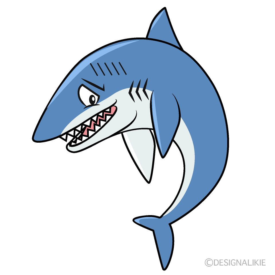 Free Depressed Shark Cartoon Image｜Charatoon