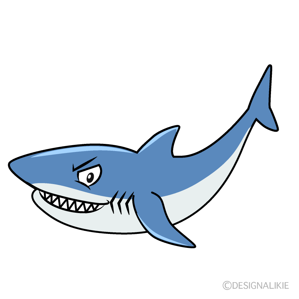 Free Depressed Shark Cartoon Image｜Charatoon