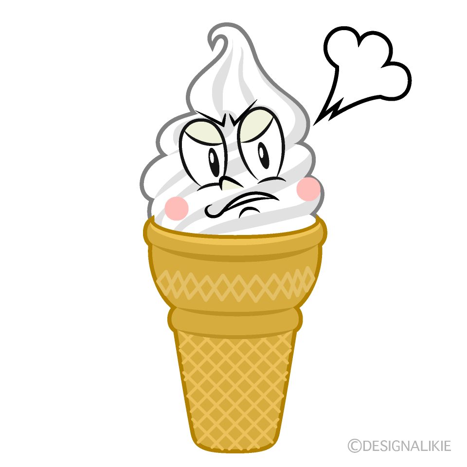 Angry Soft Serve Cartoon Character Image