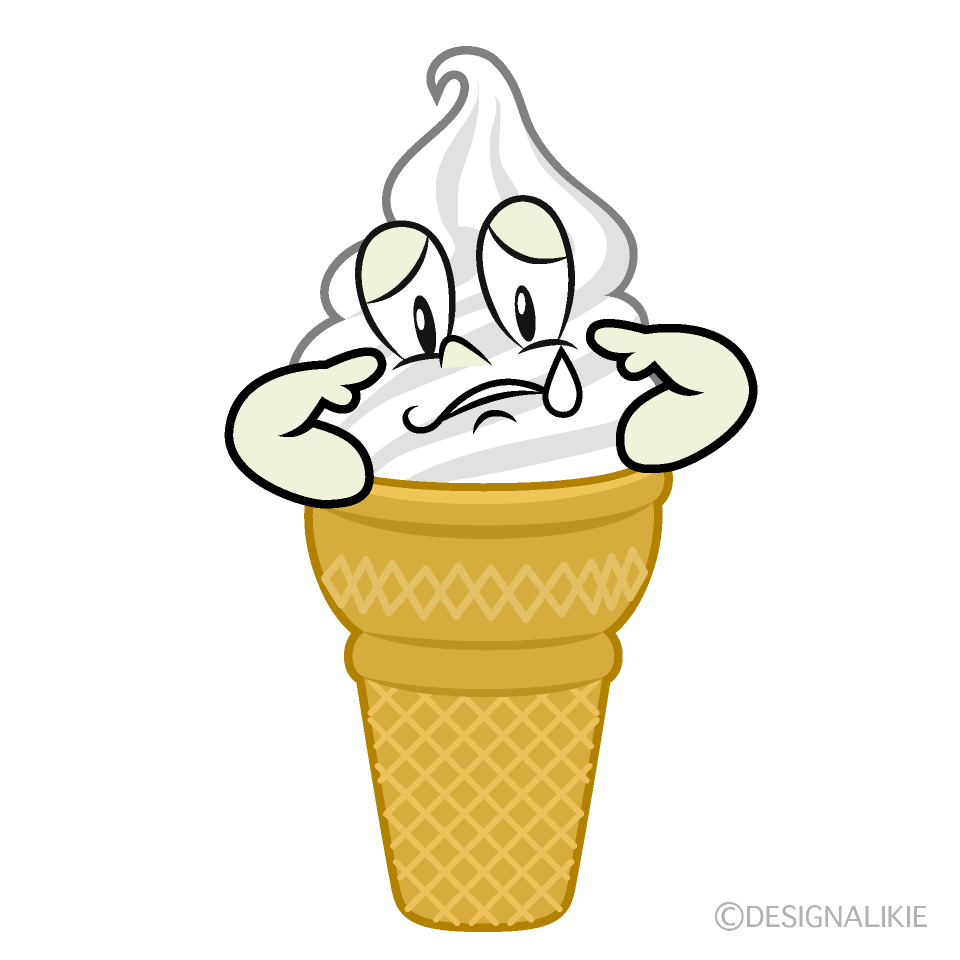 Sad Soft Serve Cartoon Character Image