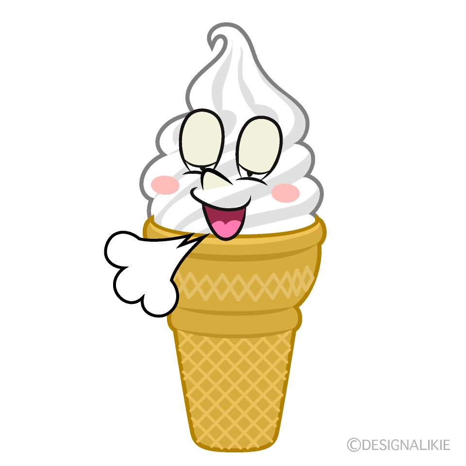 Relaxing Soft Serve Cartoon Character Image