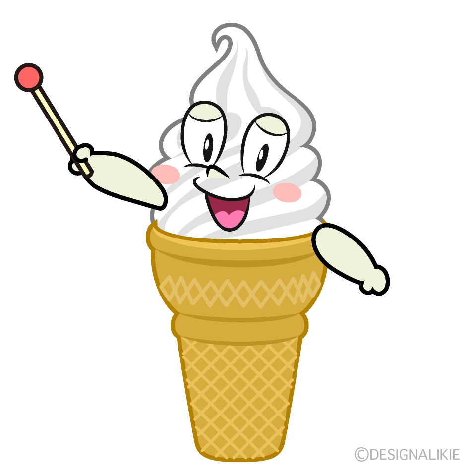 Speaking Soft Serve Cartoon Character Image