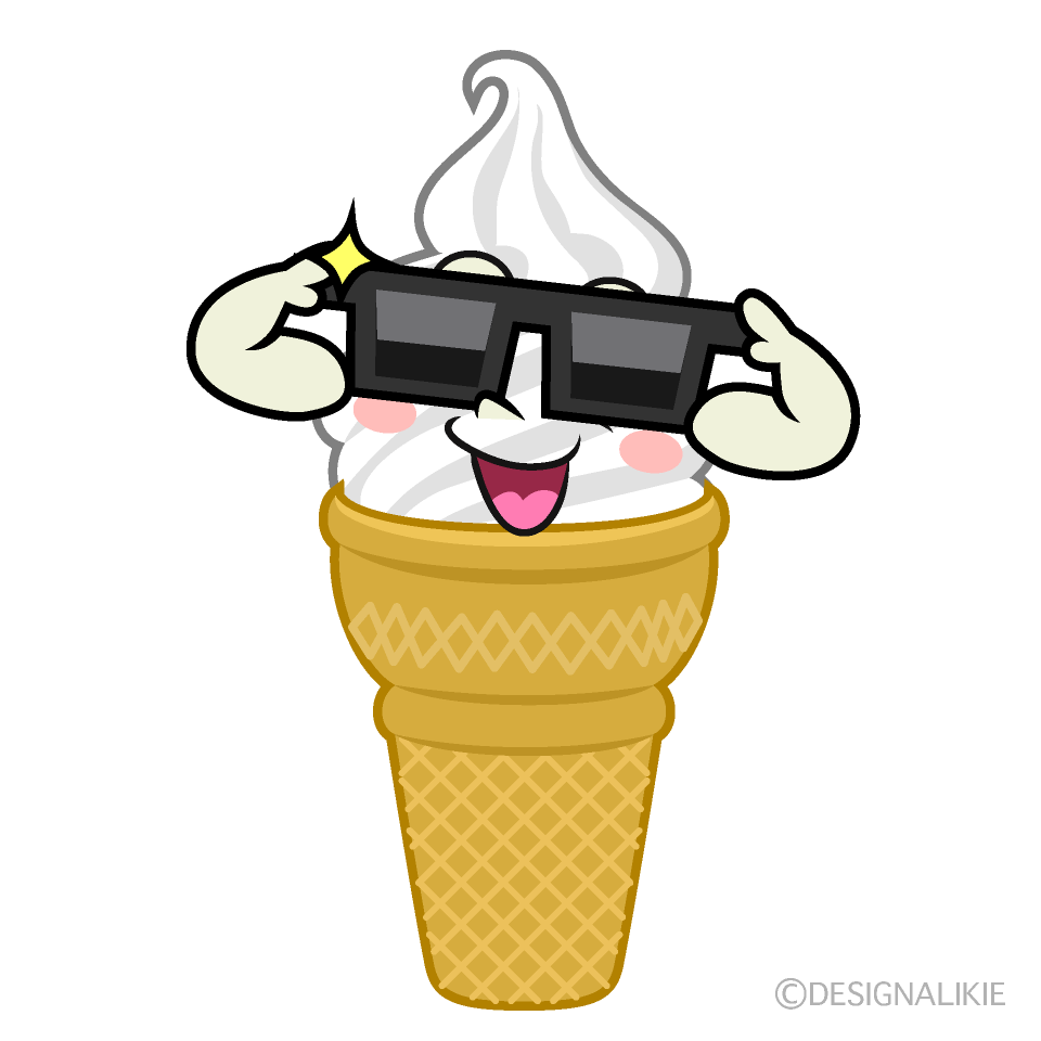 Cool Soft Serve Cartoon Character Image