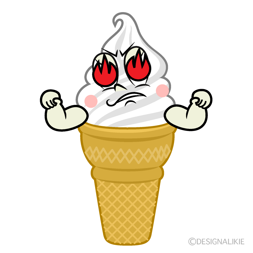 Enthusiasm Soft Serve Cartoon Character Image