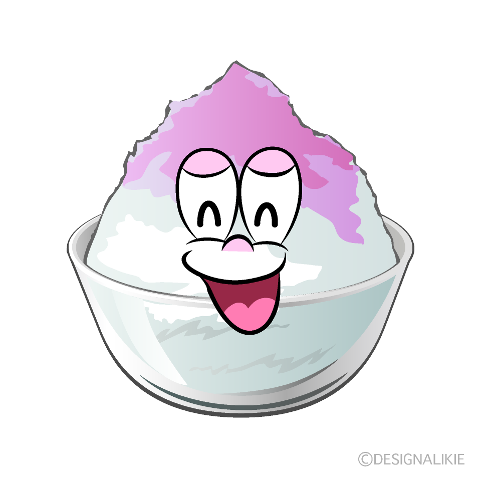 Smiling Shaved Ice Cartoon Character Image