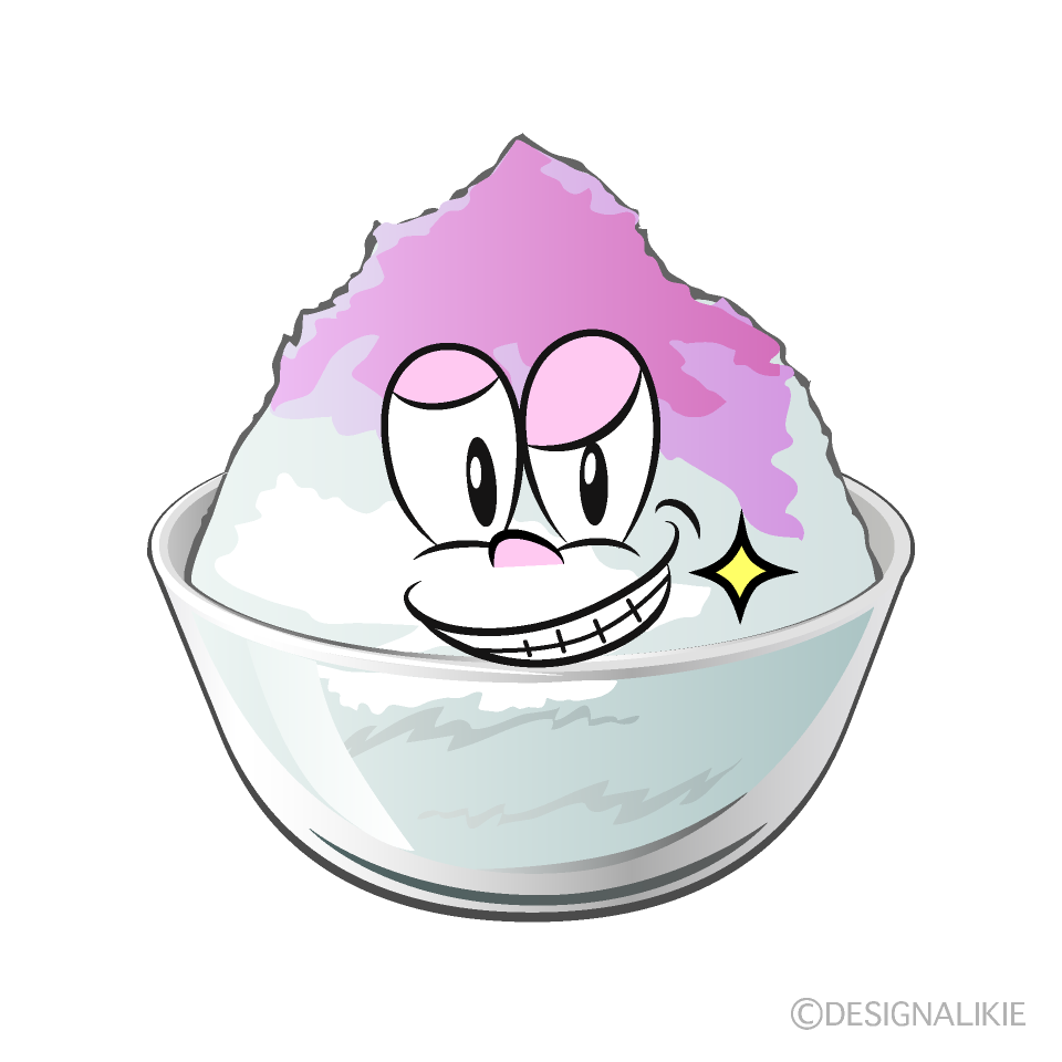 Grinning Shaved Ice Cartoon Character Image