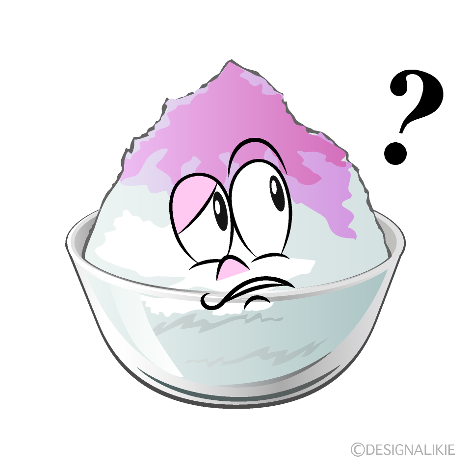 Thinking Shaved Ice Cartoon Character Image