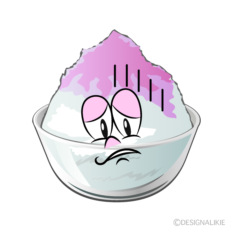 Depressed Shaved Ice Cartoon Character Image