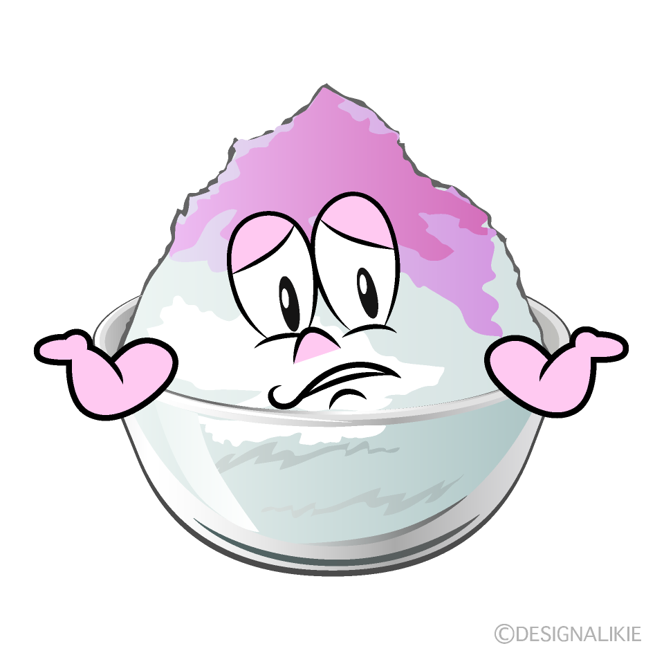 Troubled Shaved Ice Cartoon Character Image