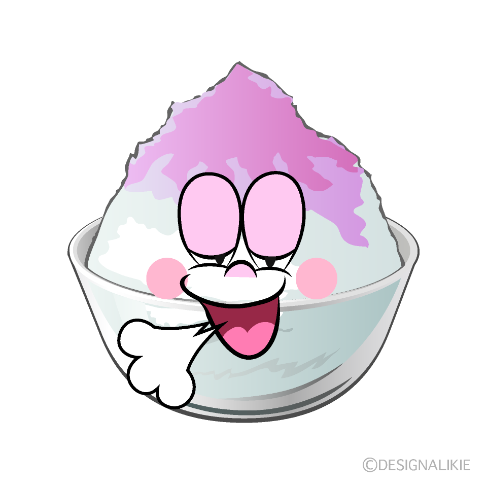 Relaxing Shaved Ice Cartoon Character Image