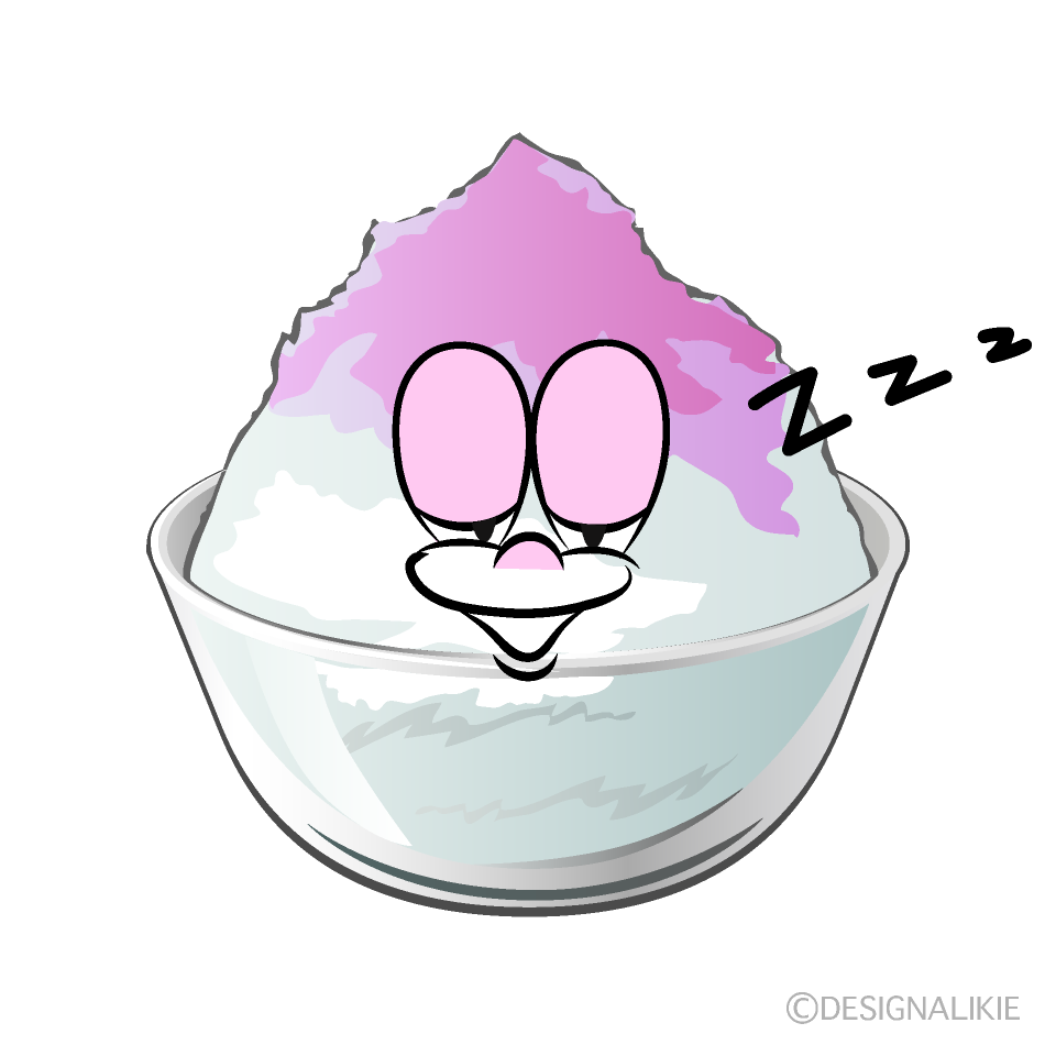 Sleeping Shaved Ice Cartoon Character Image