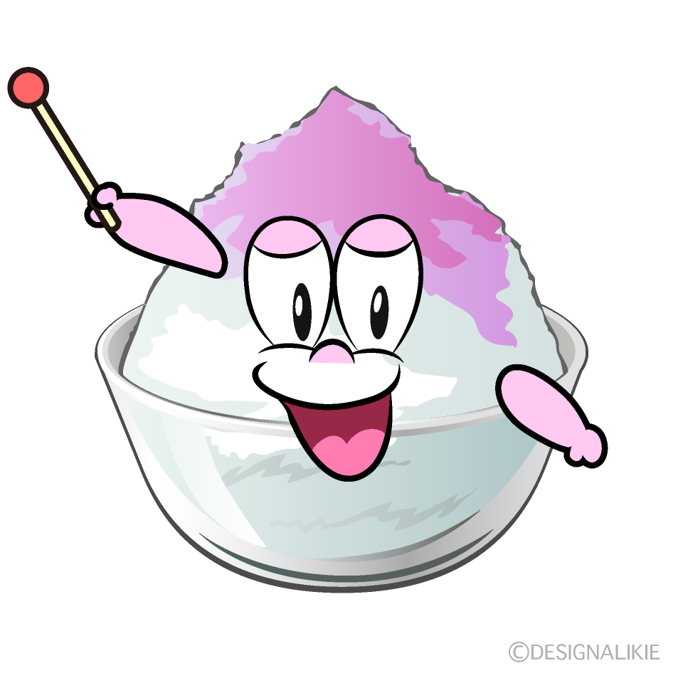 Speaking Shaved Ice Cartoon Character Image