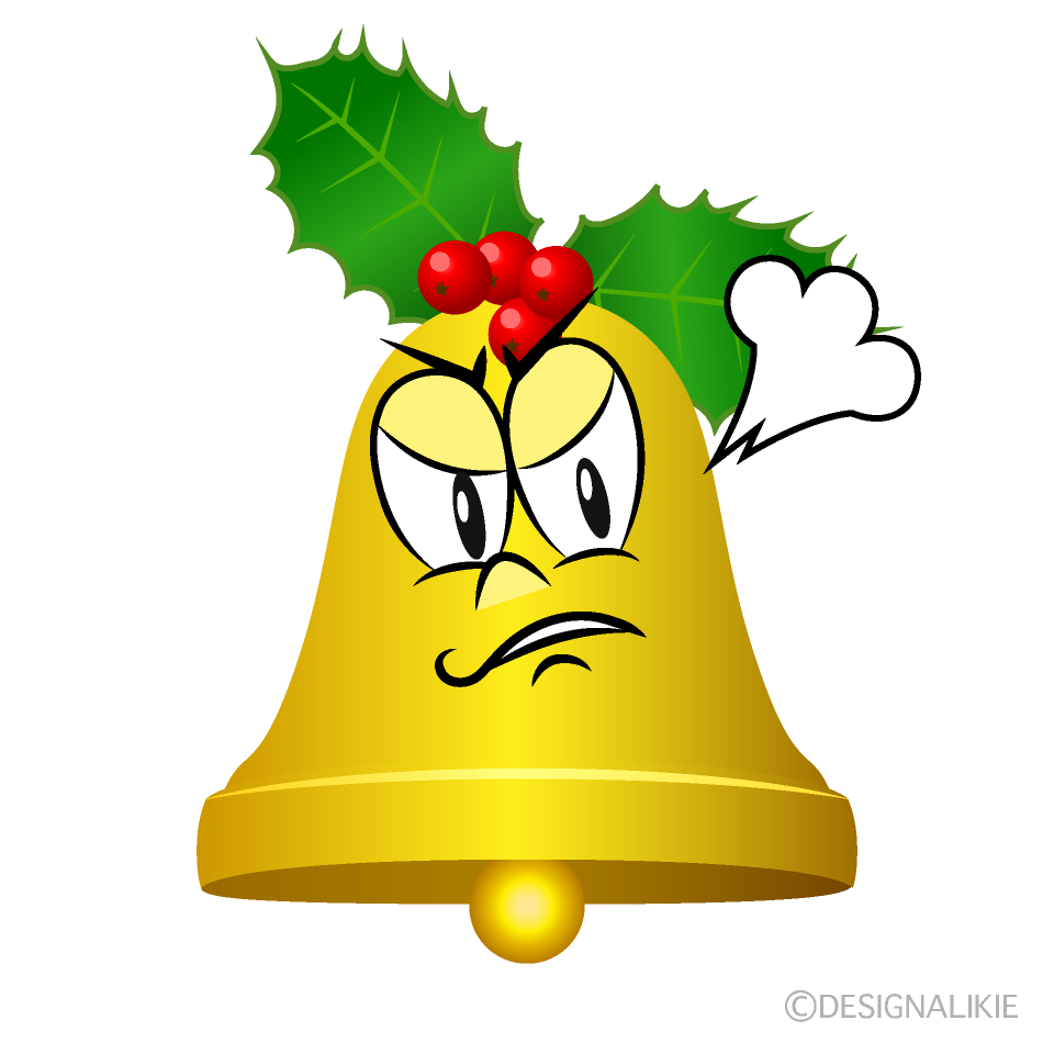 Angry Bell Cartoon Character Image